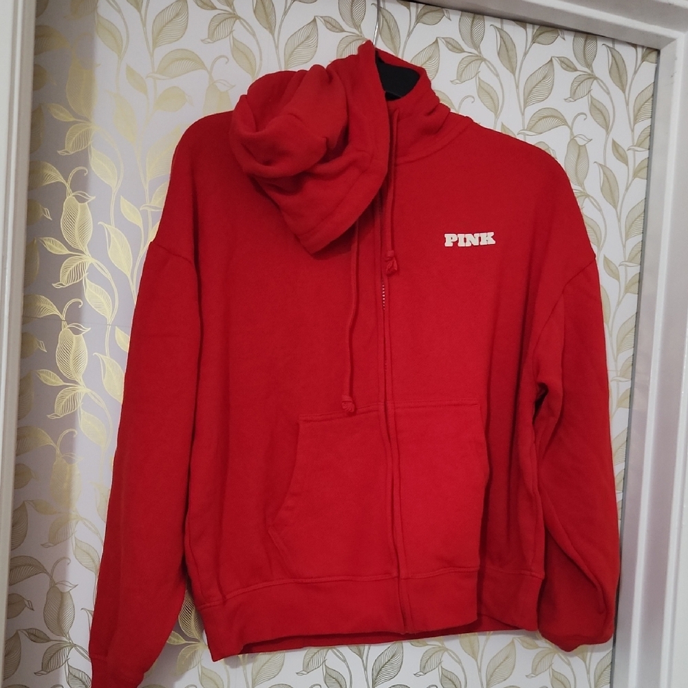 PINK Victoria's Secret Vibrant Red Hoodie